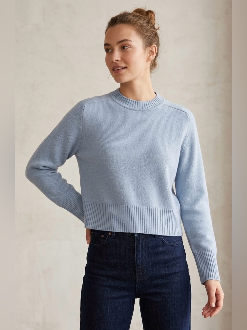 NWT Truth by Republic Knit Crewneck Sweater in Clear Blue - Size XS